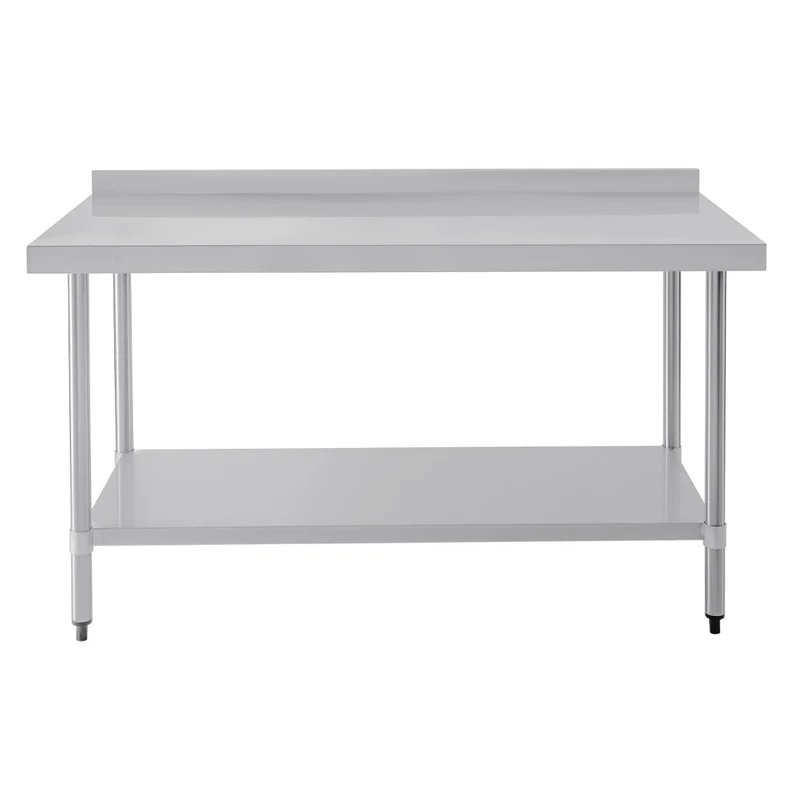 Table de préparation avec rebord en acier inoxydable Vogue 1500 x 600mm