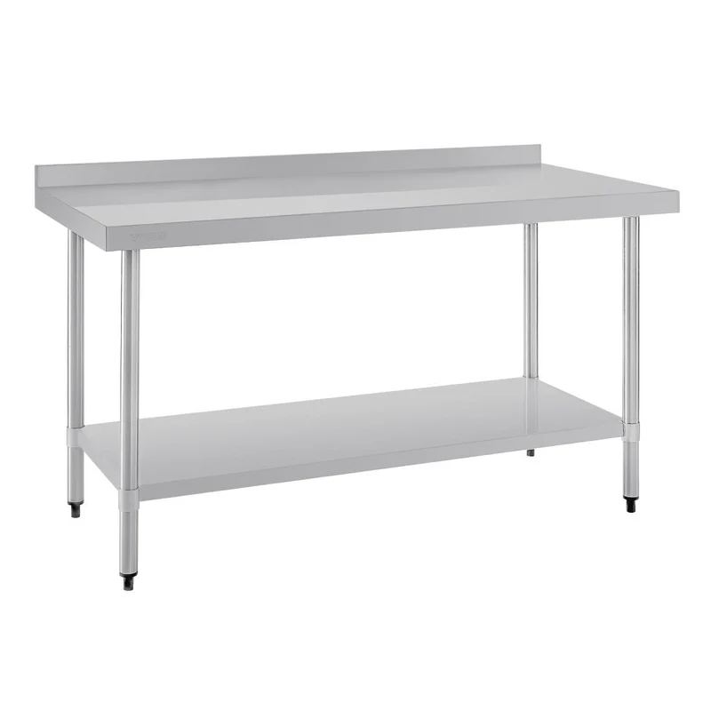 Table de préparation avec rebord en acier inoxydable Vogue 1500 x 600mm