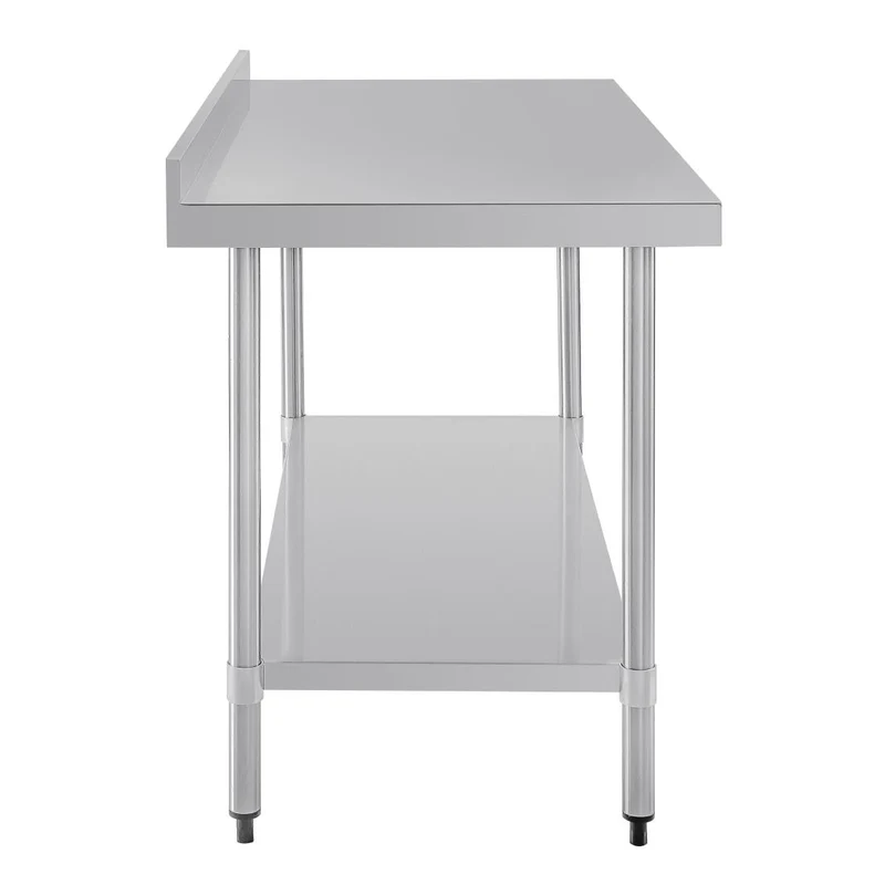 Table de préparation avec rebord en acier inoxydable Vogue 1500 x 600mm