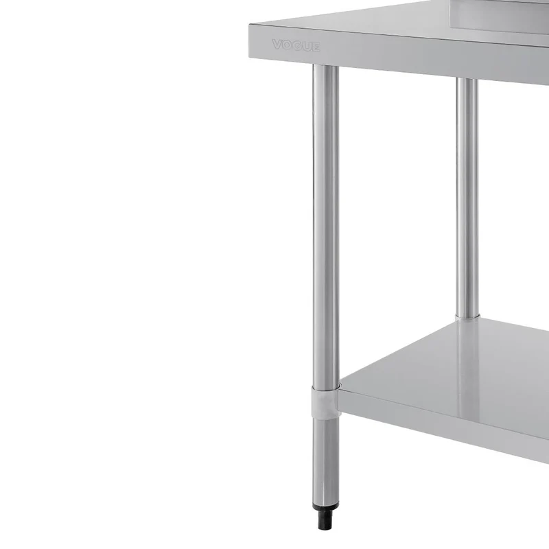Table de préparation avec rebord en acier inoxydable Vogue 900 x 600mm