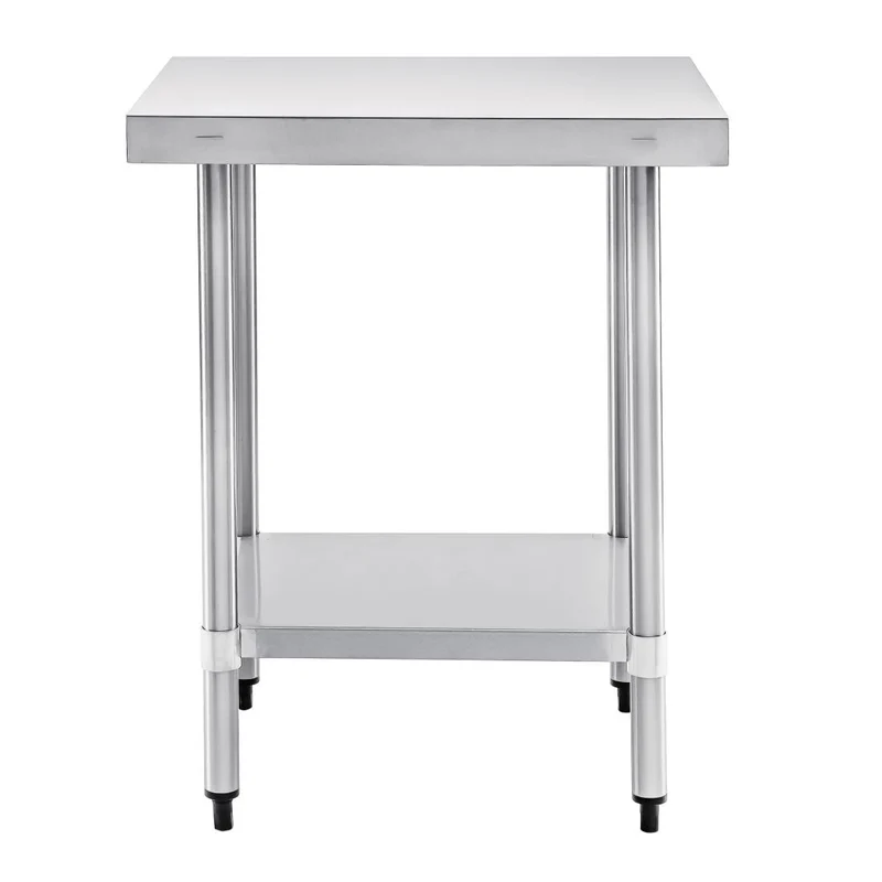 Table de préparation sans rebord en acier inoxydable Vogue 600 x 600mm