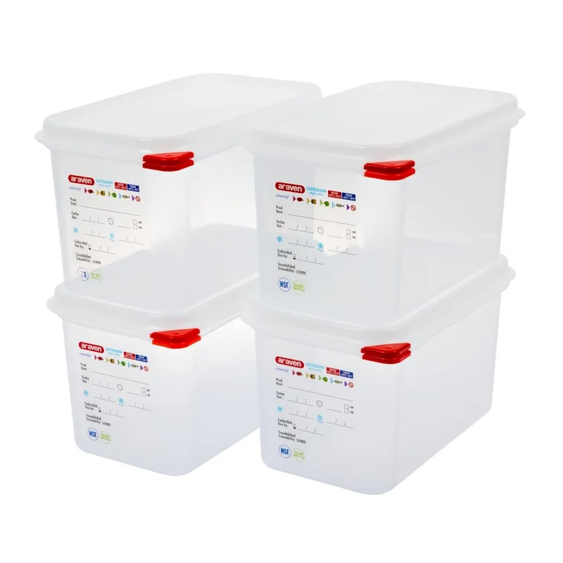 Boîte alimentaire GN 1/4 Araven 4,3L (lot de 4)