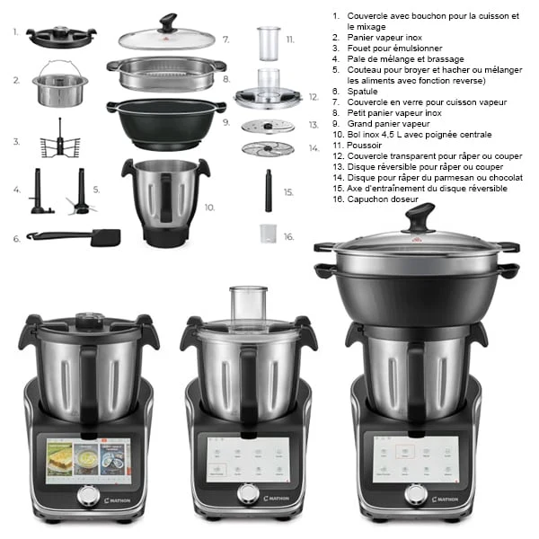 Robot cuiseur multifonction 4,5 L 1000 W Mathon