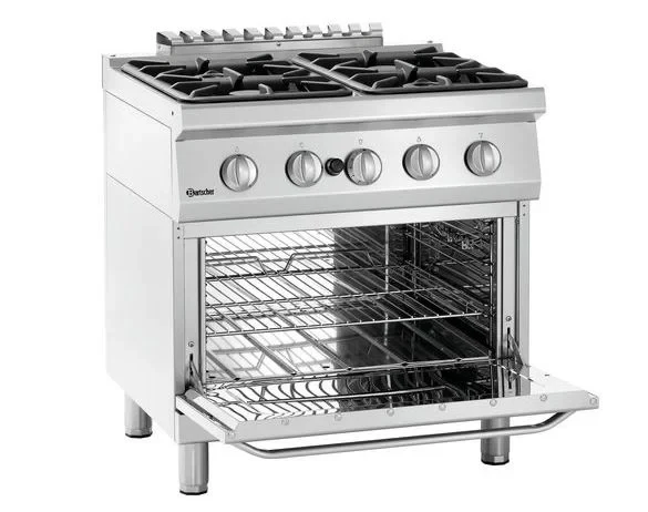 Bartscher Cuisinière à gaz Série 700 Classic, 4 feux - sur pied