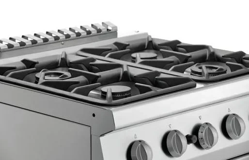 Bartscher Cuisinière à gaz Série 700 Classic, 4 feux - sur pied