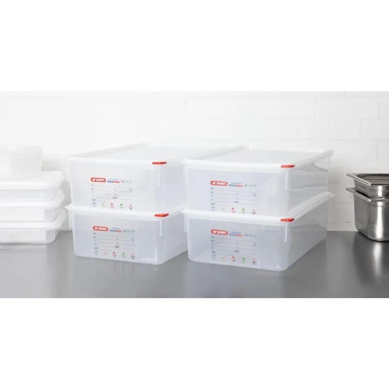 Boîtes alimentaires GN 1/1 Araven 21L (lot de 4)