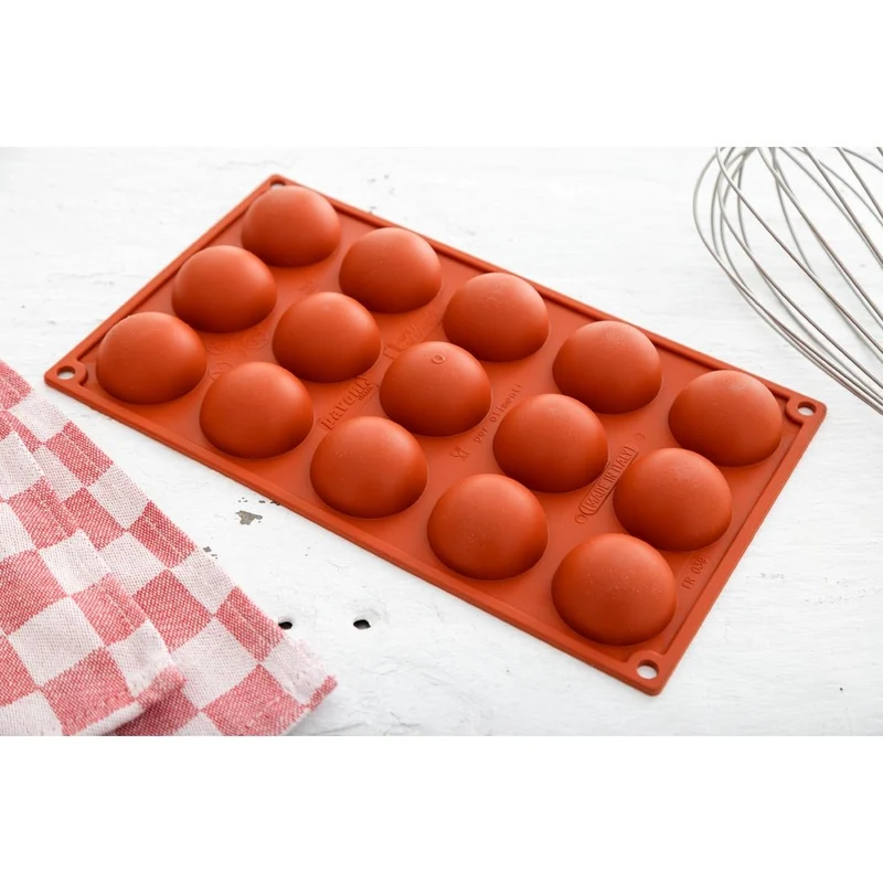 Plaque 15 demi-sphères en silicone Pavoni Formaflex