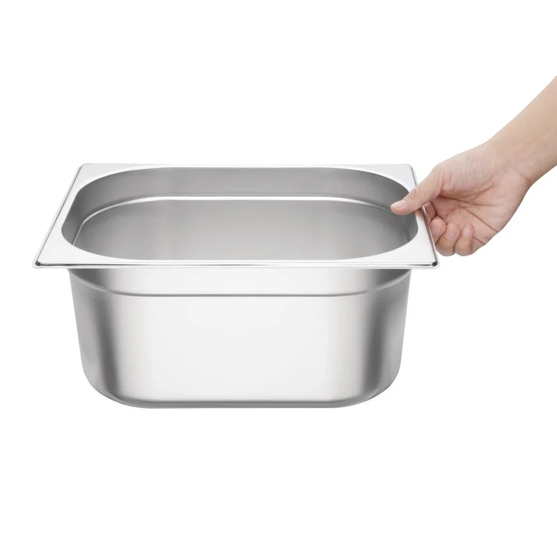 Ensemble de bacs GN 2 x 1/2 en inox avec couvercles Vogue