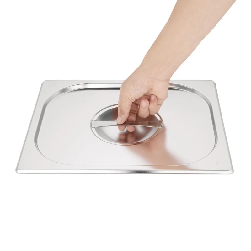 Ensemble de bacs GN 2 x 1/2 en inox avec couvercles Vogue