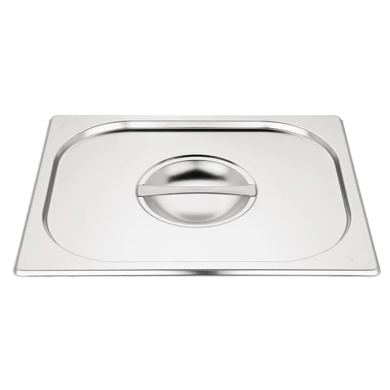 Ensemble de bacs GN 2 x 1/2 en inox avec couvercles Vogue