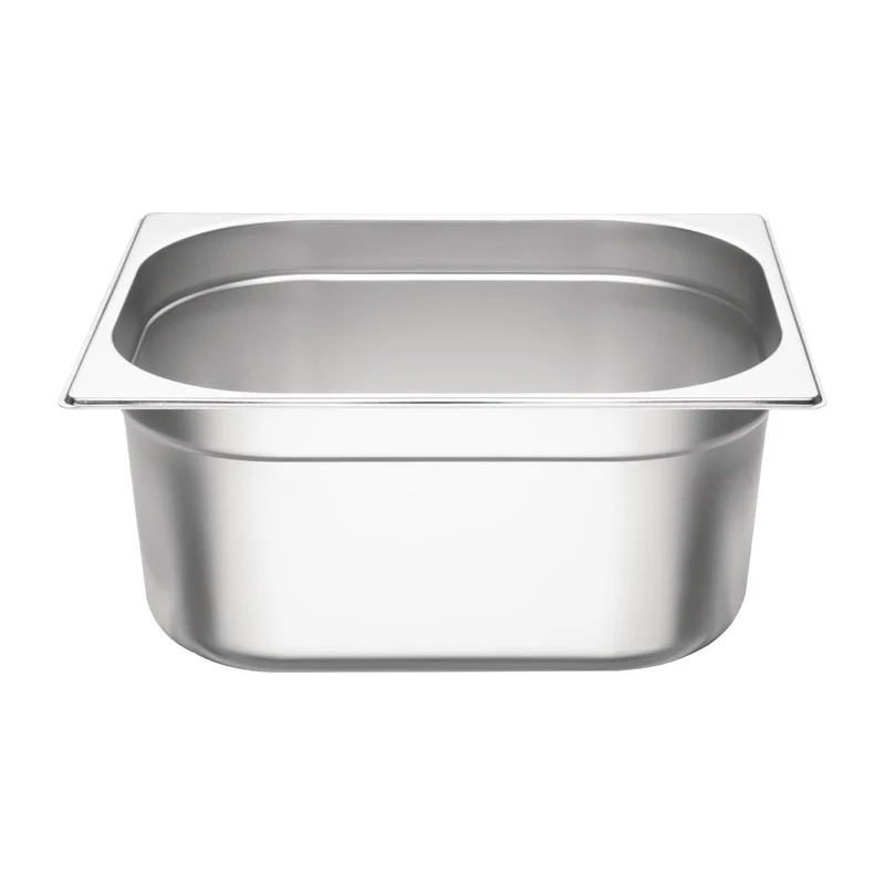 Ensemble de bacs GN 2 x 1/2 en inox avec couvercles Vogue