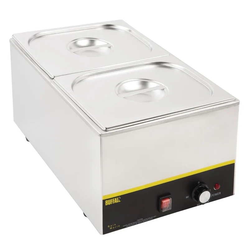 Ensemble de bacs GN 2 x 1/2 en inox avec couvercles Vogue
