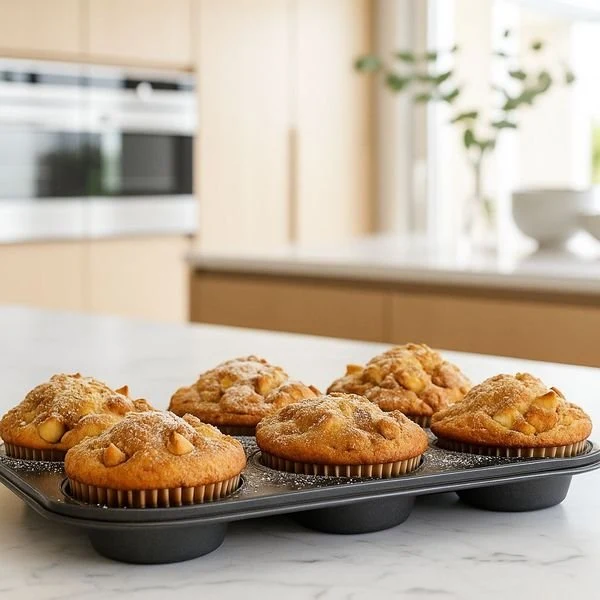 Moule à 6 muffins Amandine en acier carbone
