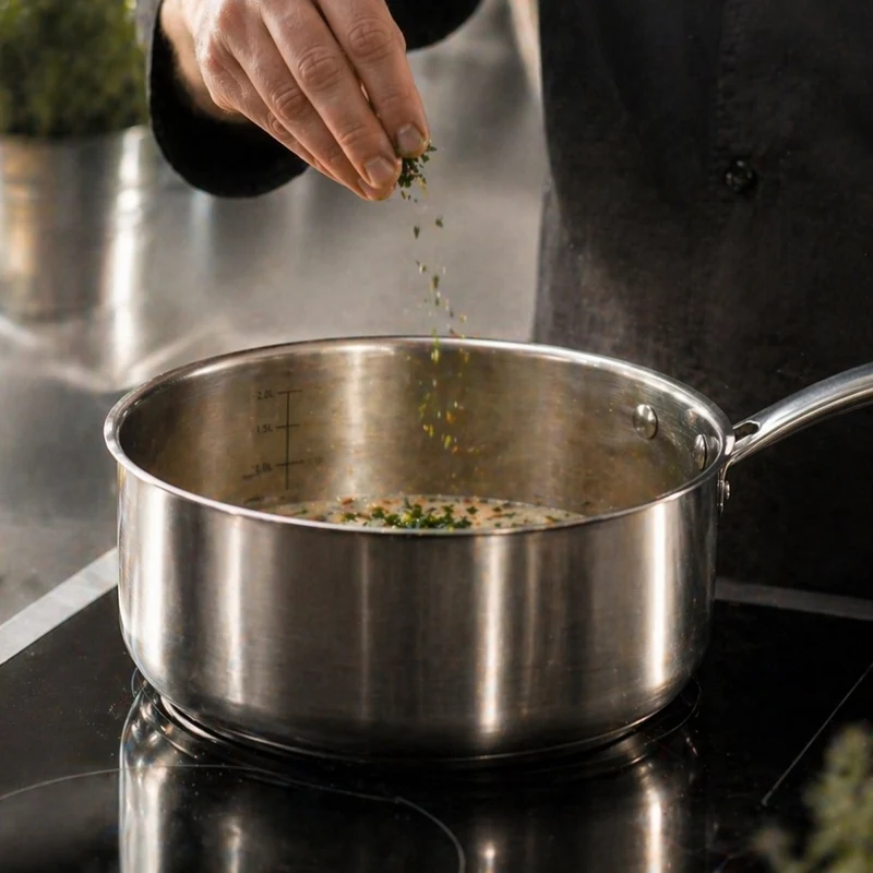 Set de 3 casseroles Triply en acier inoxydable triple couche 16/18/20 cm 🇫🇷