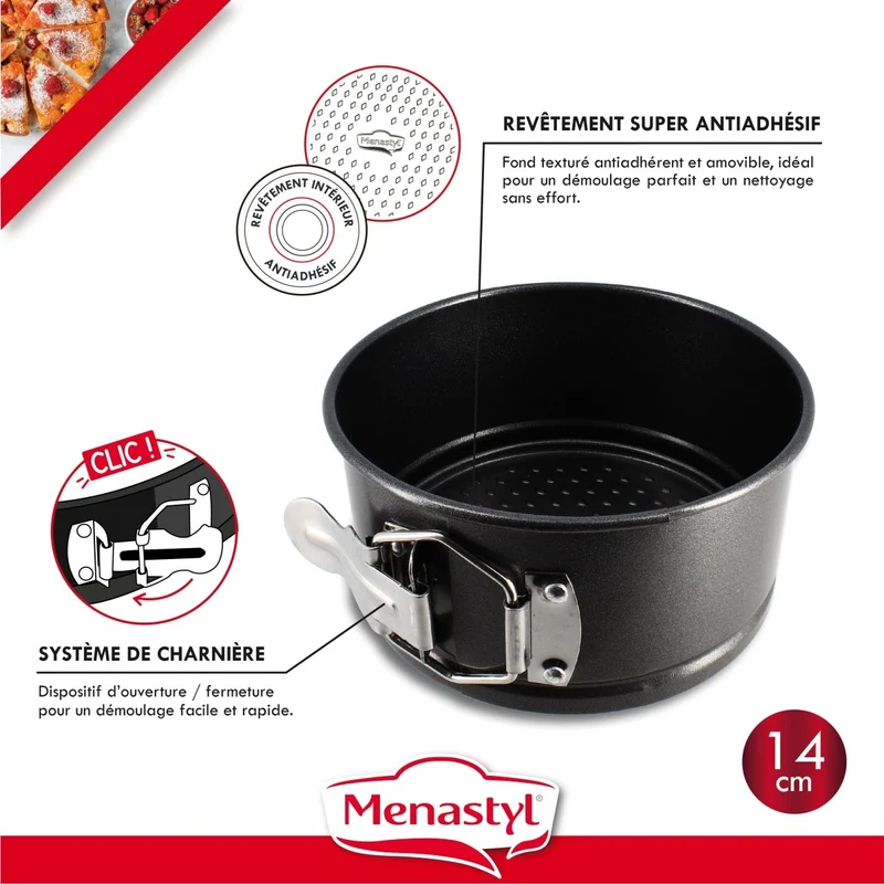 Moule à charnière Amandine en acier carbone 14 cm