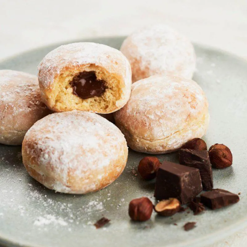 8 Mini beignets chocolat noisette