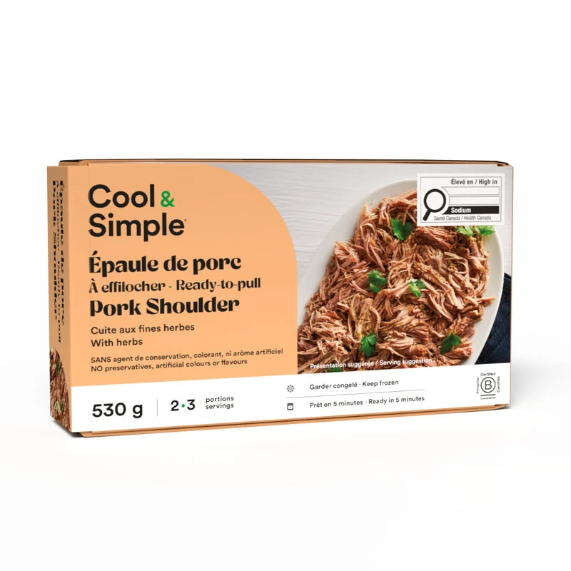 Épaule de porc à effilocher cuite aux fines herbes