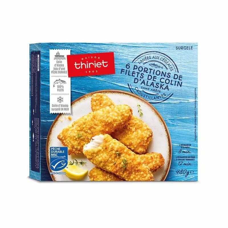 6 Filets de poisson panés aux céréales