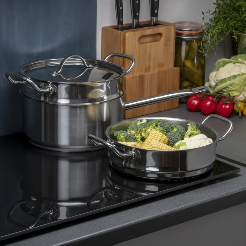 Ensemble 1 casserole et 2 paniers vapeur Vogue Cook Like A Pro
