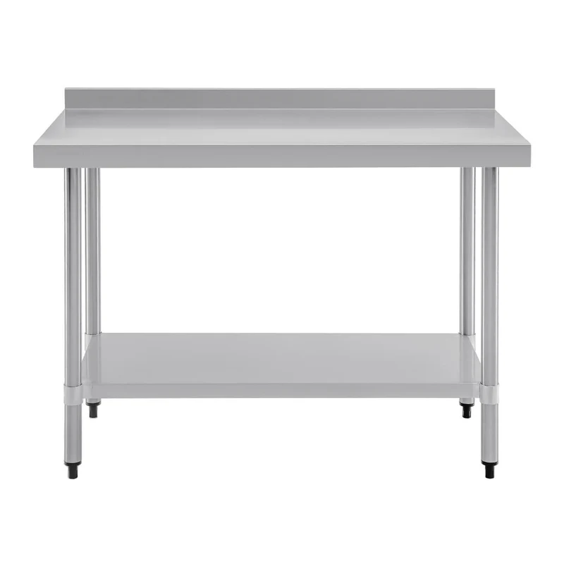 Table de préparation avec rebord en acier inoxydable Vogue 1200 x 600mm