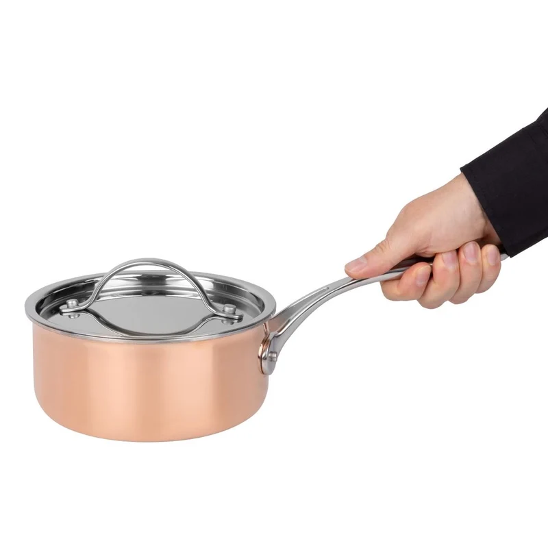 Batterie de cuisine en cuivre triple parois 3 pièces Vogue Cook Like A Pro