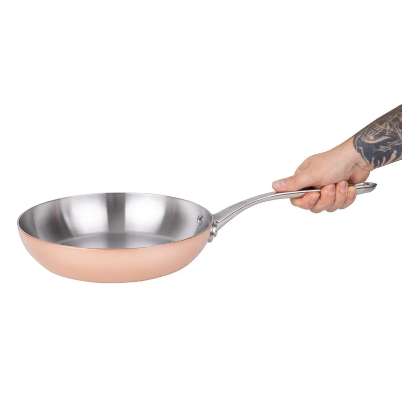 Batterie de cuisine en cuivre triple parois 3 pièces Vogue Cook Like A Pro