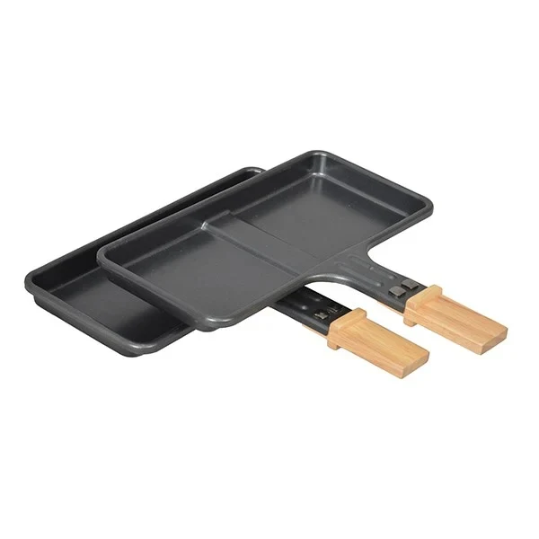 Lot appareil à raclette et appareil à fondue en bois Kitchen Chef Professional