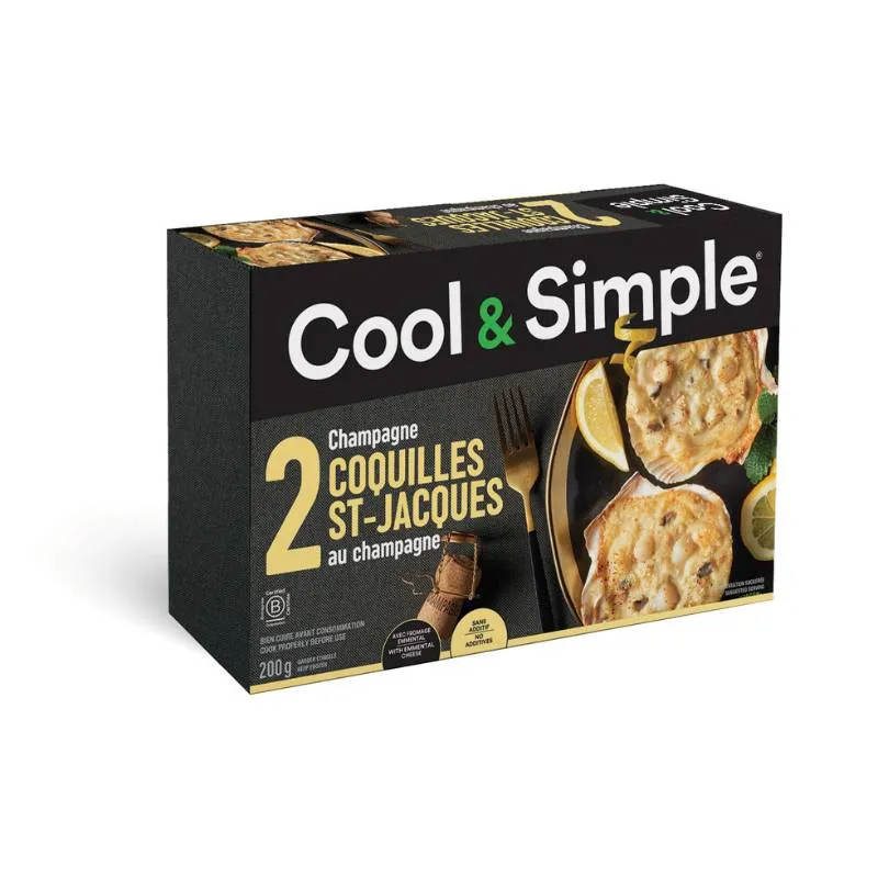 2 Coquilles St-Jacques sauce au Champagne