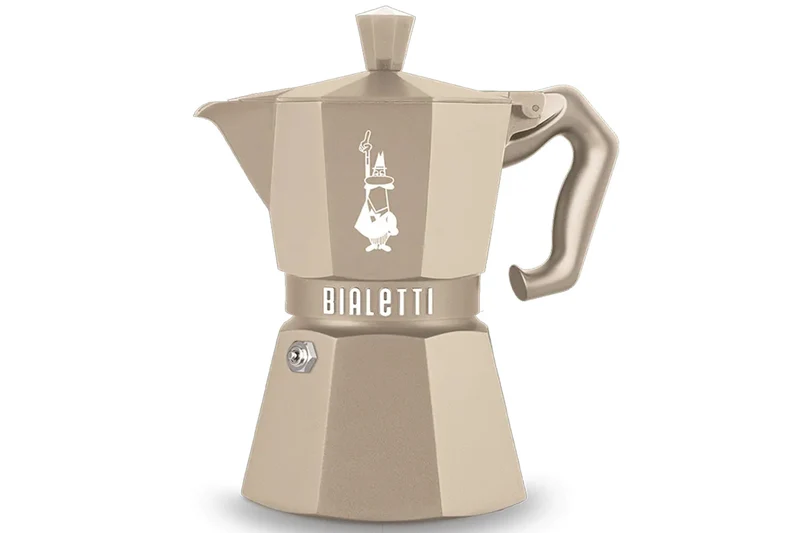 Cafetière italienne Bialetti Moka Exclusive Octagonal induction beige sable
