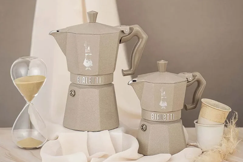 Cafetière italienne Bialetti Moka Exclusive Octagonal induction beige sable
