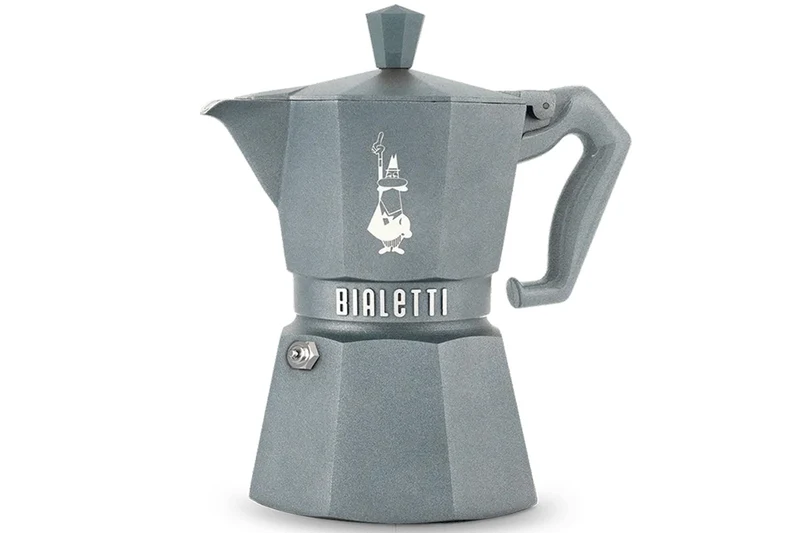 Cafetière italienne Bialetti Moka Exclusive Octagonal induction gris argent