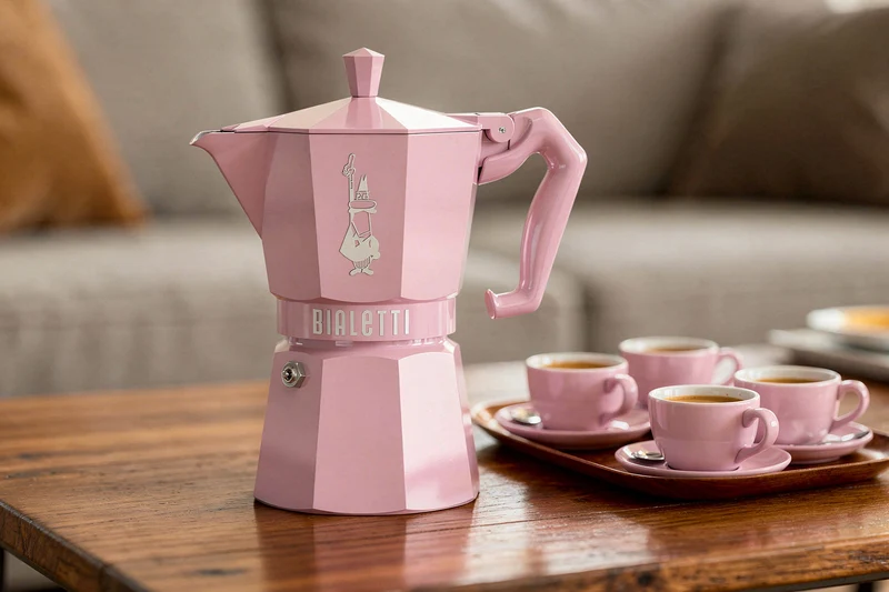 Cafetière italienne Bialetti Moka Exclusive rose