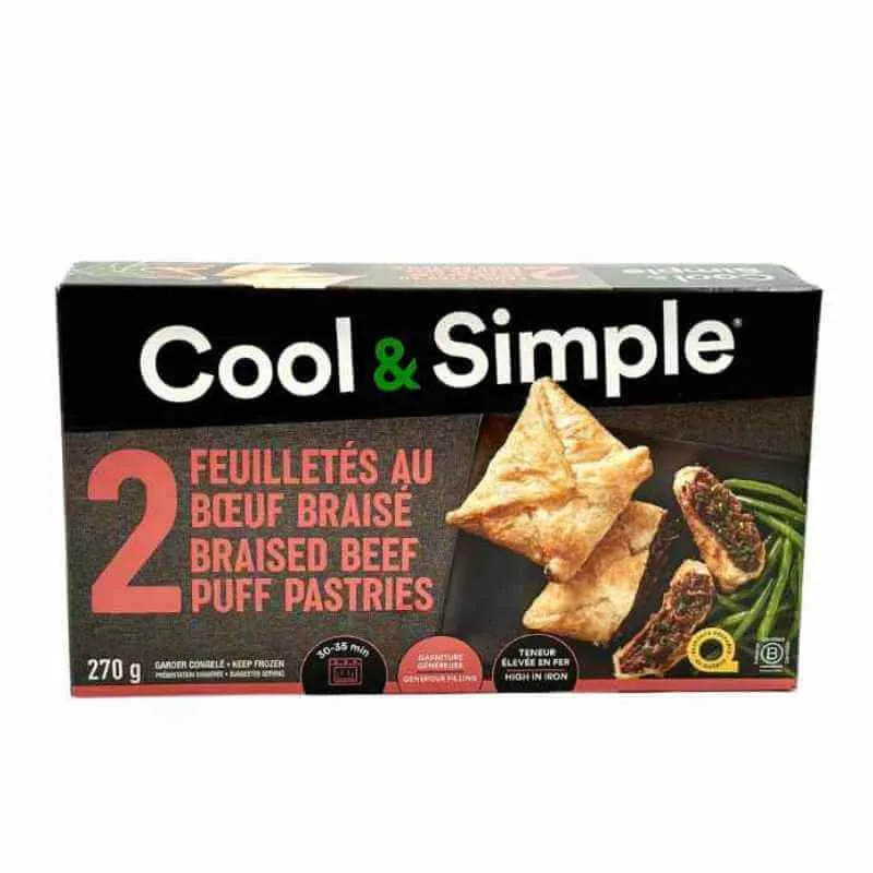 2 Feuilletés au boeuf braisé