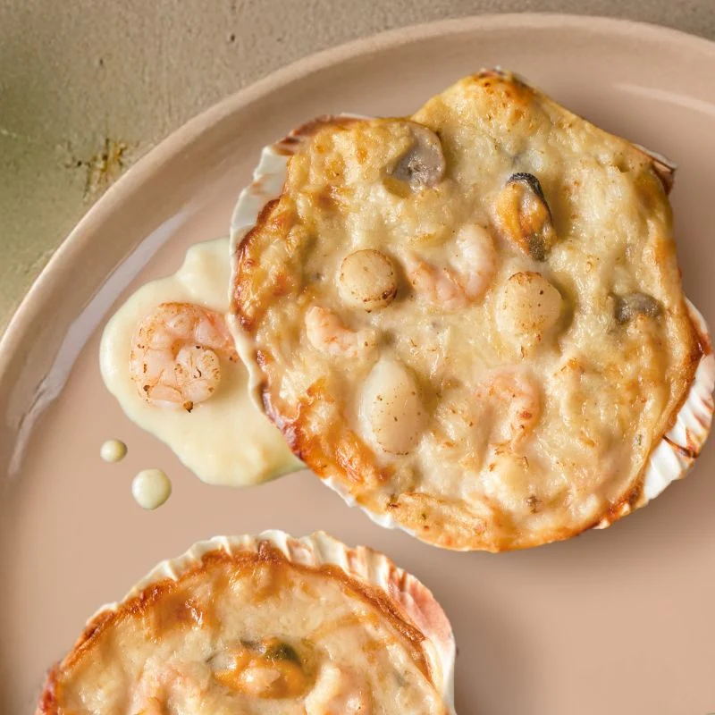 2 Coquilles aux fruits de mer à la nantaise