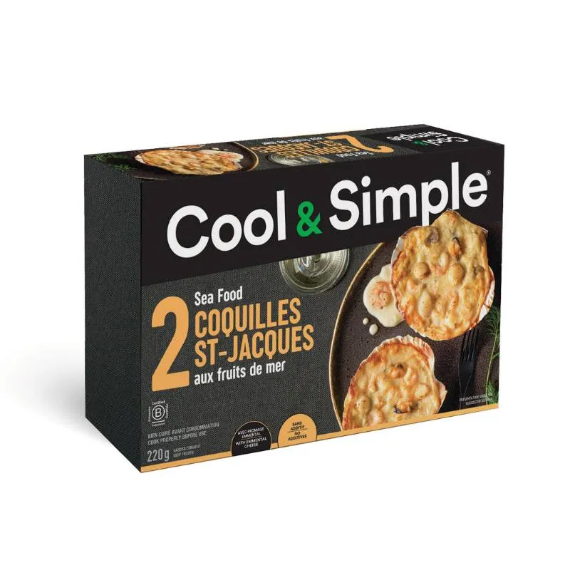 2 Coquilles aux fruits de mer à la nantaise