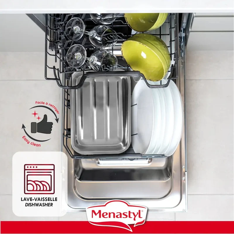 Plat à four Harry rectangulaire en acier inoxydable 35 x 25 cm