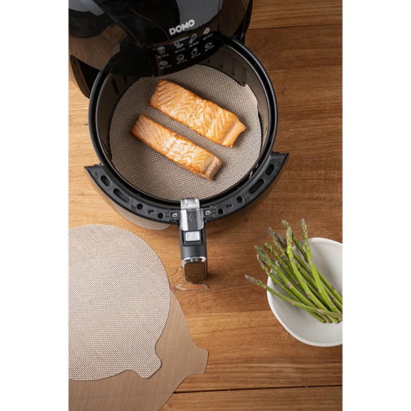 Lot 2 x 2 feuilles de cuisson rondes pour friteuse à air chaud NoStik