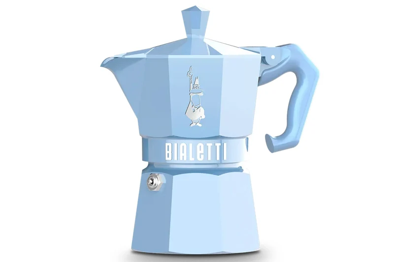 Cafetière italienne Bialetti Moka Exclusive bleu clair