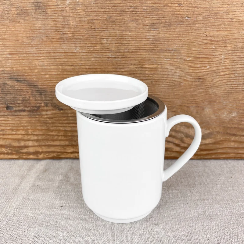 Tisanière en porcelaine blanche 0,30L