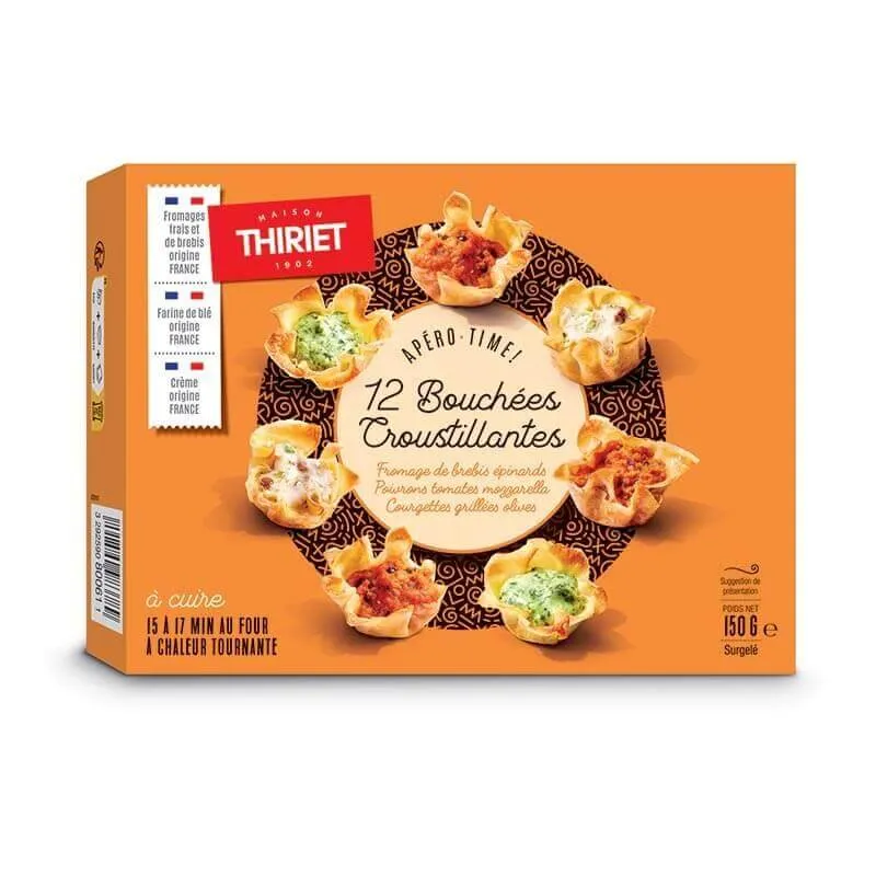 12 Bouchées apéritives croustillantes