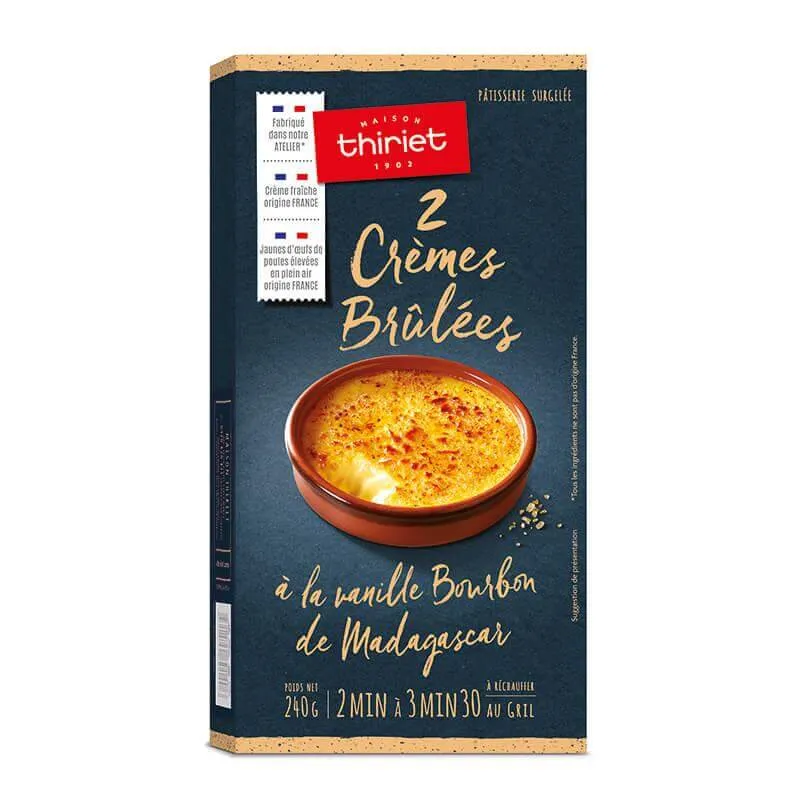 2 Crèmes brûlées à la vanille de Madagascar