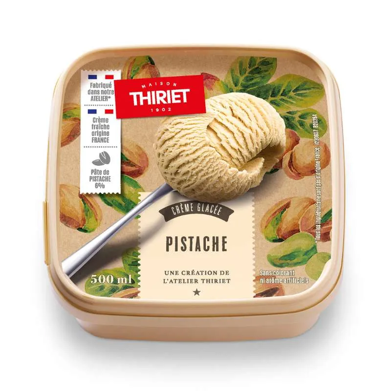 Dessert glacé à la pistache
