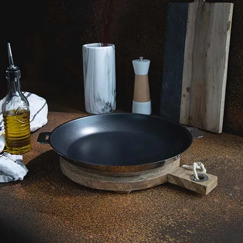 Lot 2 Poêles antiadhésives inox Mutine avec 1 poignée OFFERTE - CRISTEL