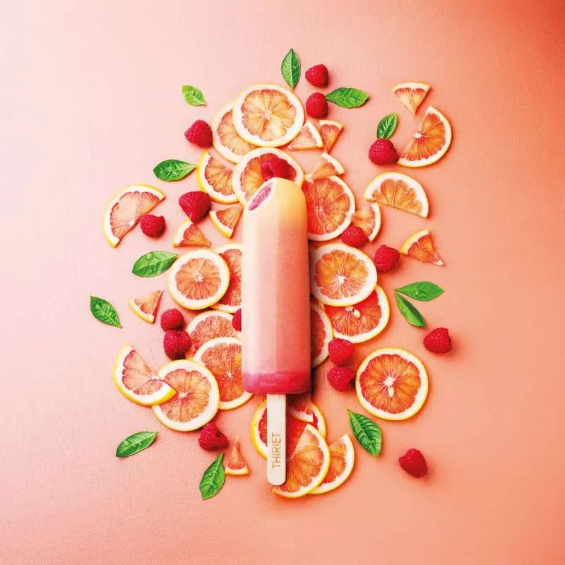 6 Barres glacées sorbet pamplemousse framboise
