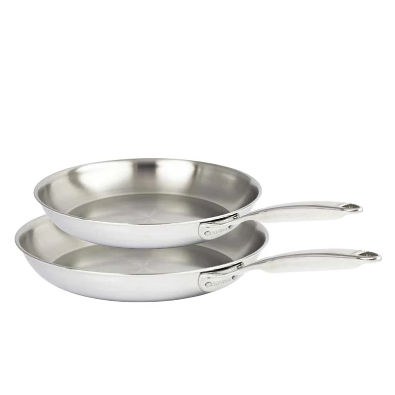 Lot de 2 poêles Inox Ultraply CASTEL'PRO - CRISTEL