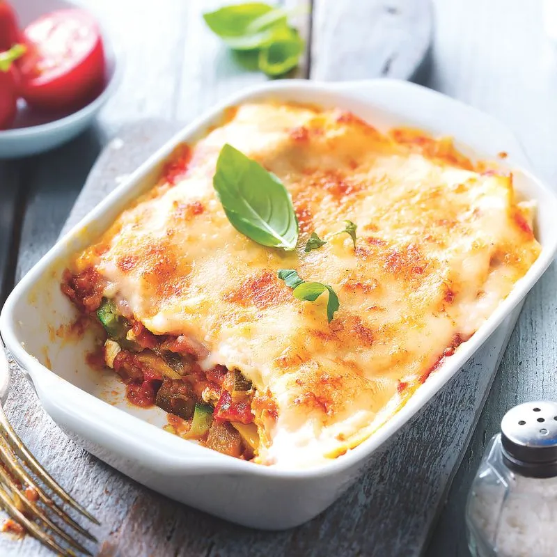 Lasagnes aux légumes grillés et chèvre