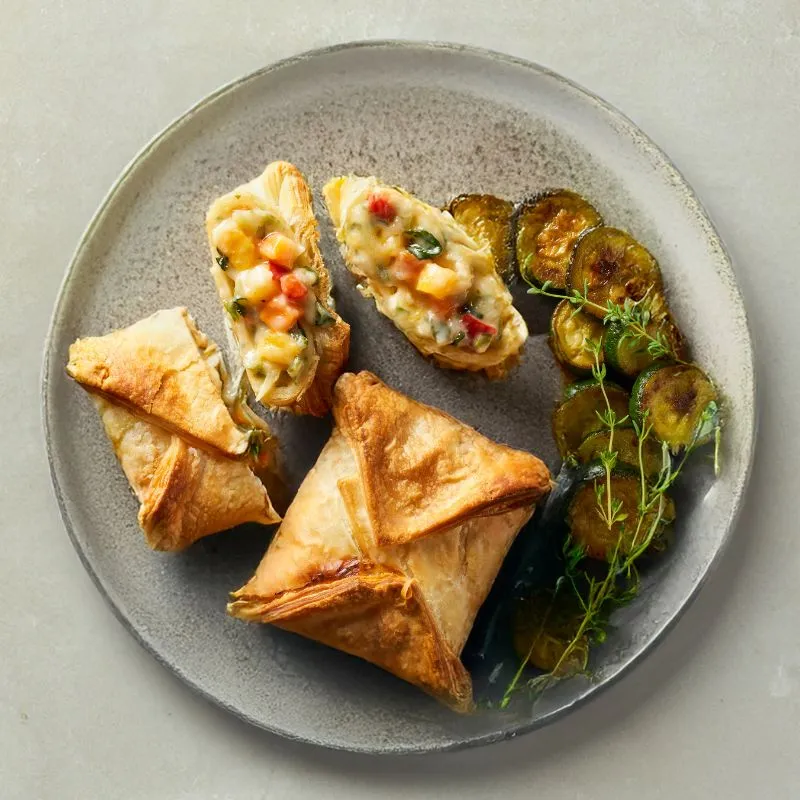 2 Feuilletés aux légumes et cheddar