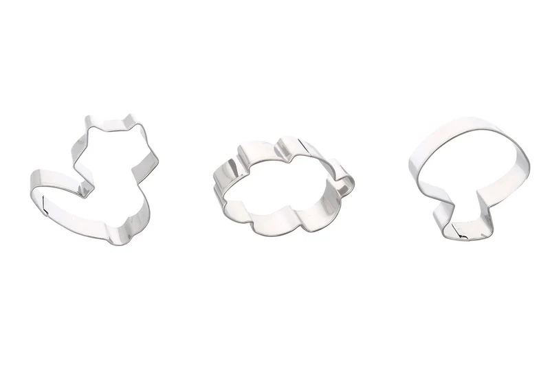Set de 3 emporte-pièces Patisdécor forêt assortis en inox