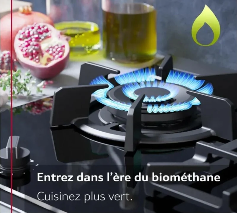 Plaque gaz NEFF T26NKC4S0 3 feux avec supports en fonte