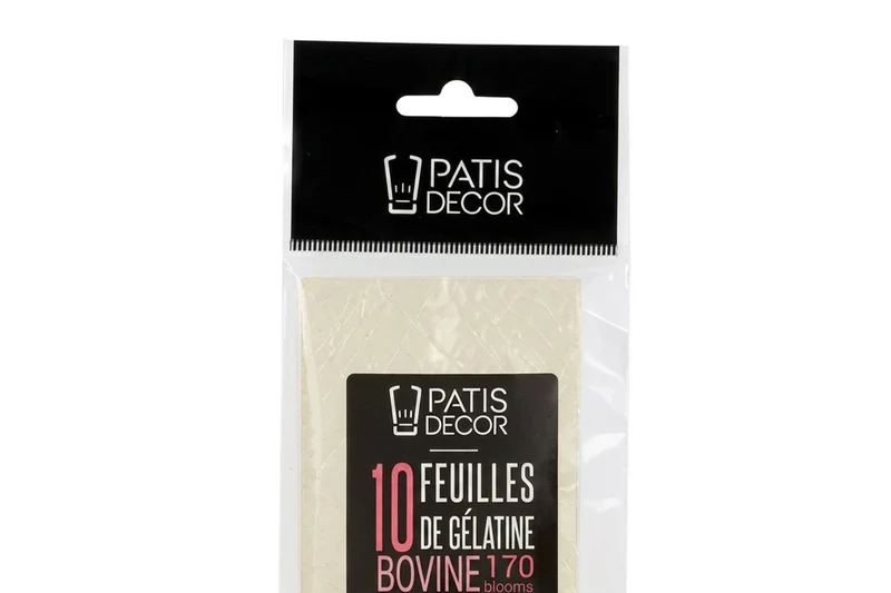 Set de 10 feuilles de gélatine bovine Patisdécor